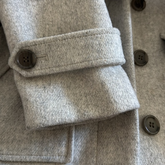 Loft Chic Gray Wool Coat with Belt - Picture 3 of 6